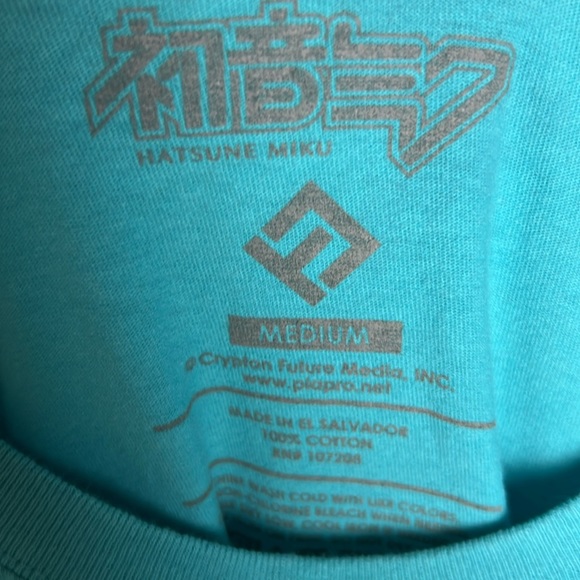 Men's Hatsune Miku Blue Tee T-shirt Size M - Picture 3 of 3